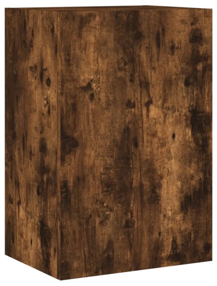 2 db füstös tölgy színű szerelt fa TV-szekrény 40,5x30x60 cm