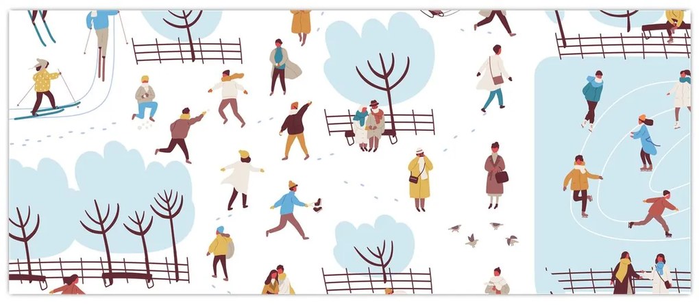 Kép - Boldog telet (120x50 cm)