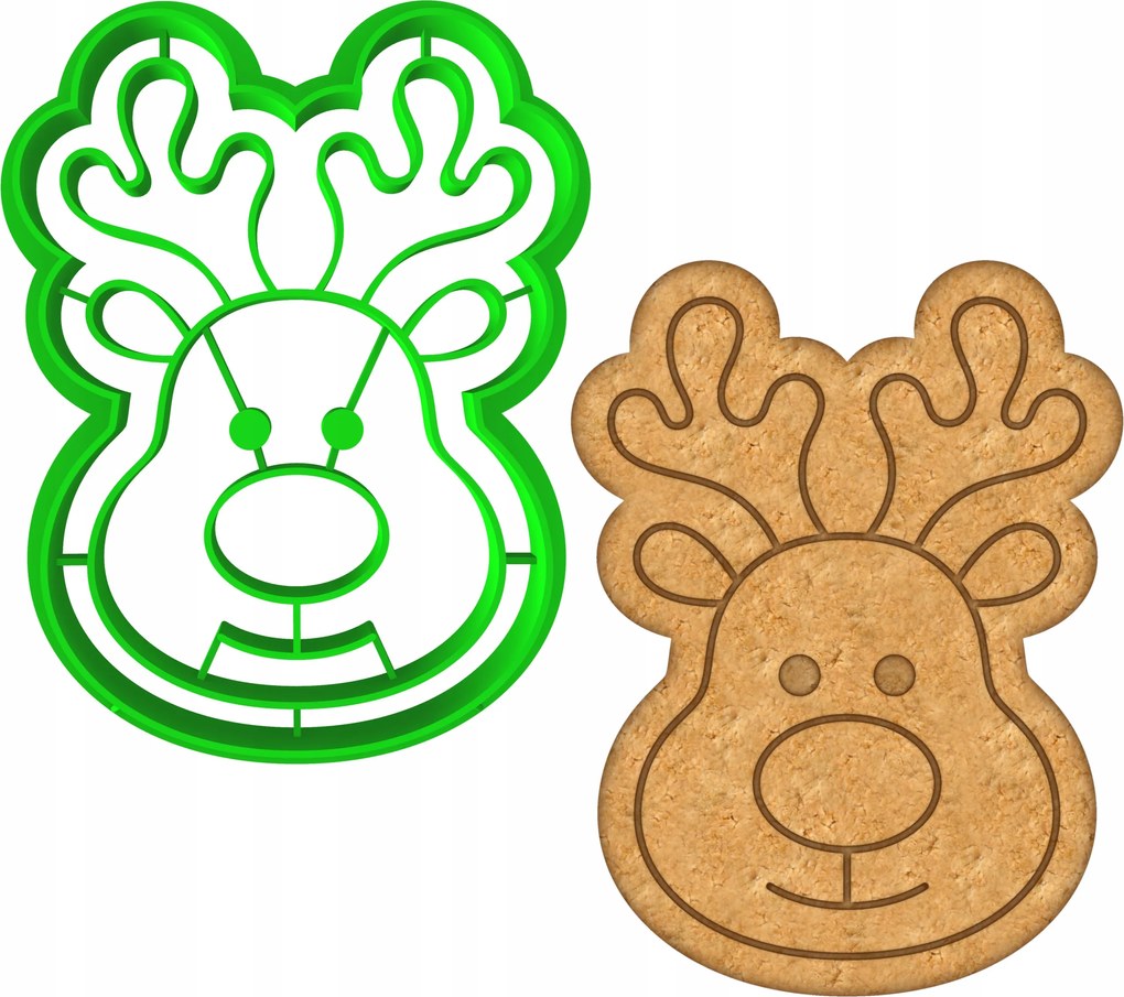 Karácsonyi Forma Mézeskalács lyukasztó Karácsony Rénszarvas 8cm