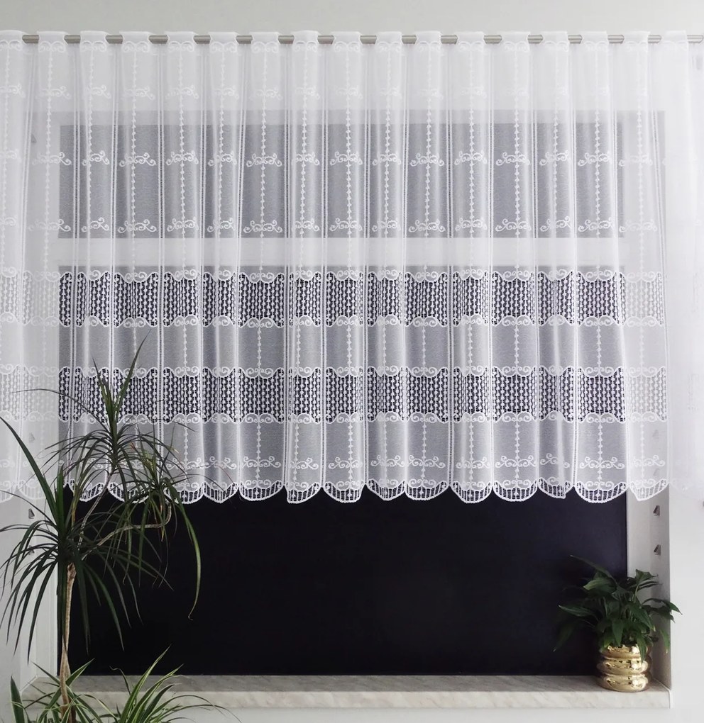 Mg Irigység Függöny 33858 fehér 115cm 150x115cm Kész M