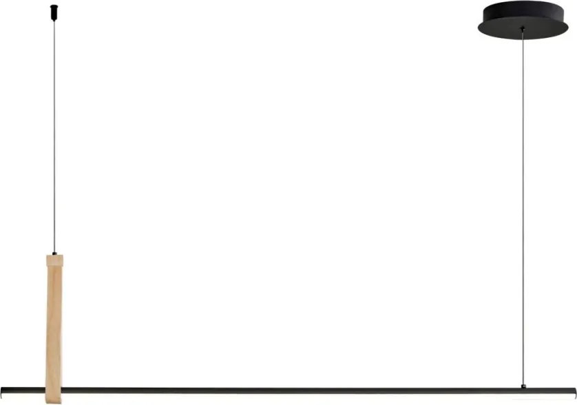 ZUMA LINE 22806M-WOOD Modern Led Függesztett Lámpa Fekete, Faipari LED IP20