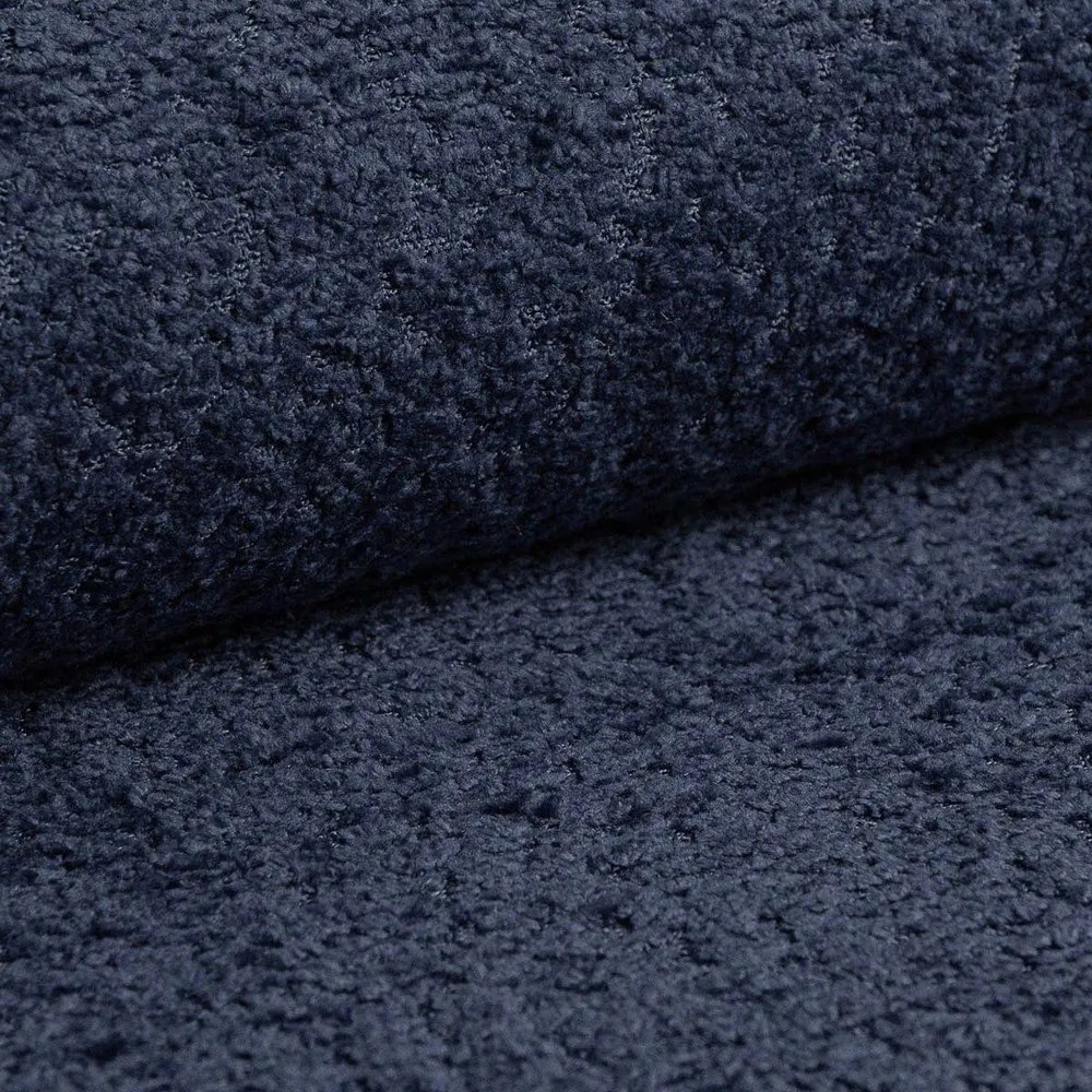 Kék kárpitozott ágyneműtartós franciaágy ágyráccsal 200x200 cm Mount – Micadoni