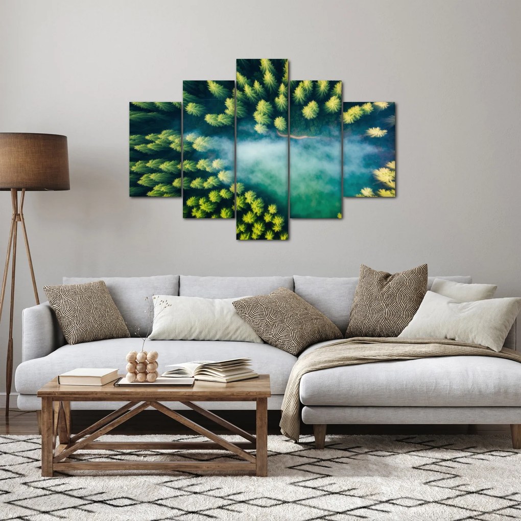 Kép - Egy ködbe burkolt erdő (150x105 cm)
