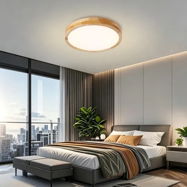 Brilagi - Fényerőszabályozható LED lámpatest WOODLINE LED/48W/230V 3000-6000K tölgy átm. 40 cm + távirányító