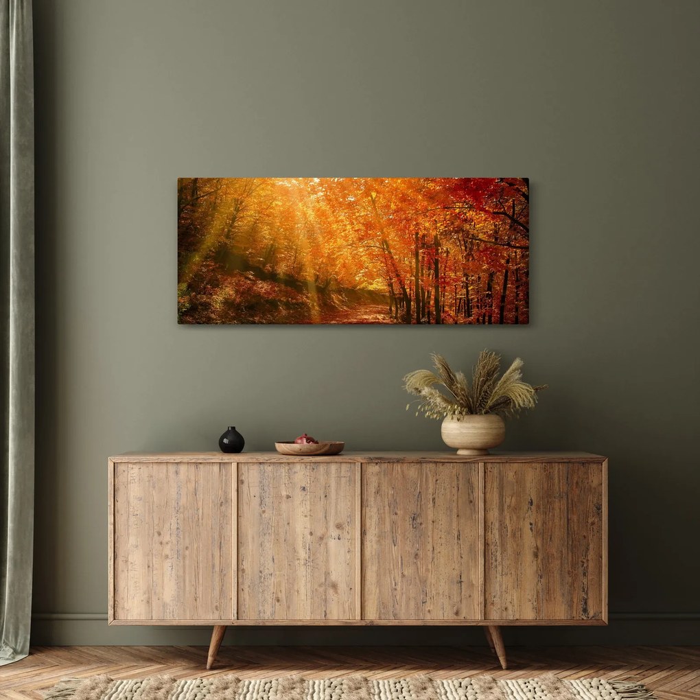 Őszi erdő képe (120x50 cm)