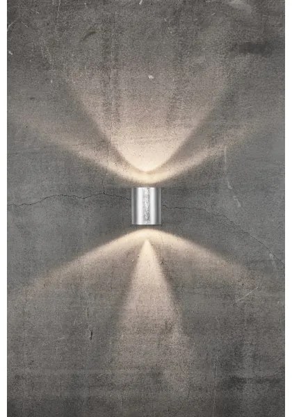 Nordlux - LED kültéri fali lámpatest CANTO 2xLED/6W/230V IP44 ezüstszínű