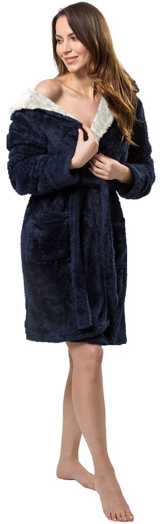Jordan Navy-grey Rea fürdőköpeny L