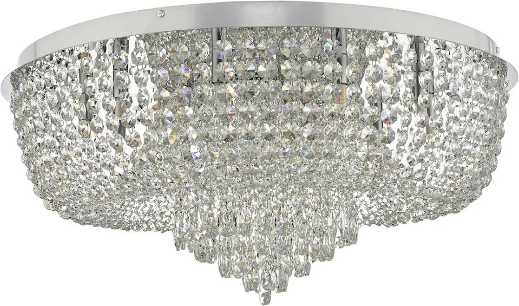 DAR LIGHTING EIT4808 EITAN Kristály Mennyezeti Lámpa Csiszolt Króm G9 IP20
