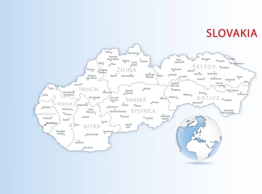 Tapeta mapa Slovenskej republiky