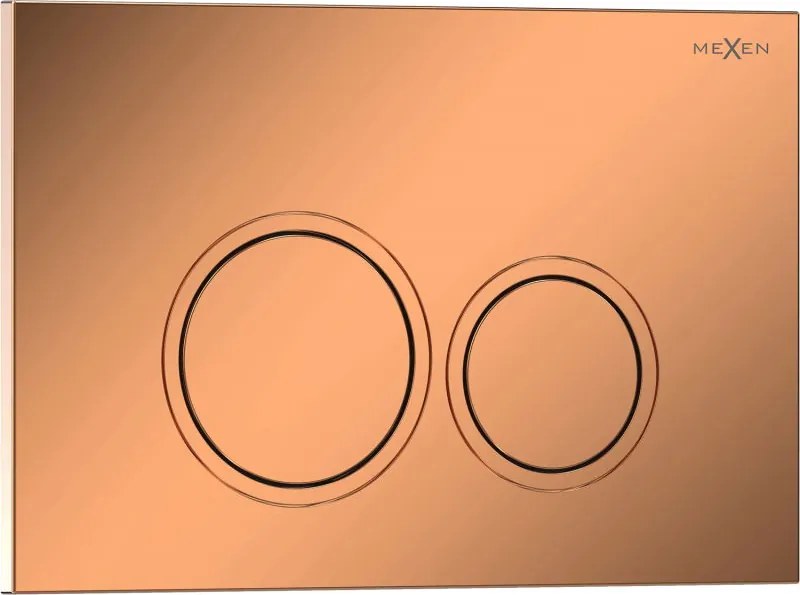 Mexen Tex 01 öblítőgomb, fényes rózsaszín arany - 6101-09