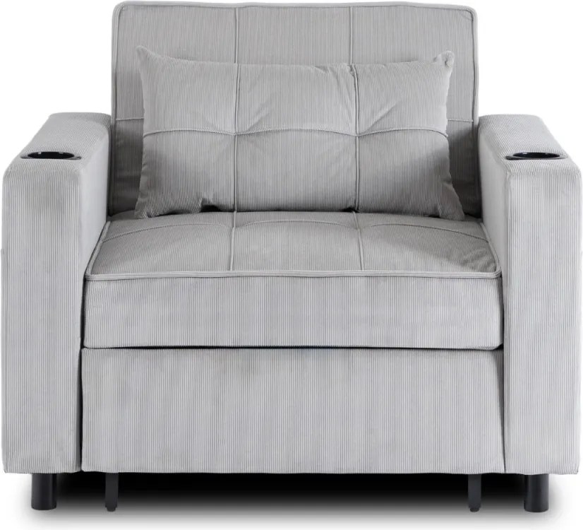 Dönthető fotel szürke kord kárpittal – SOLOR