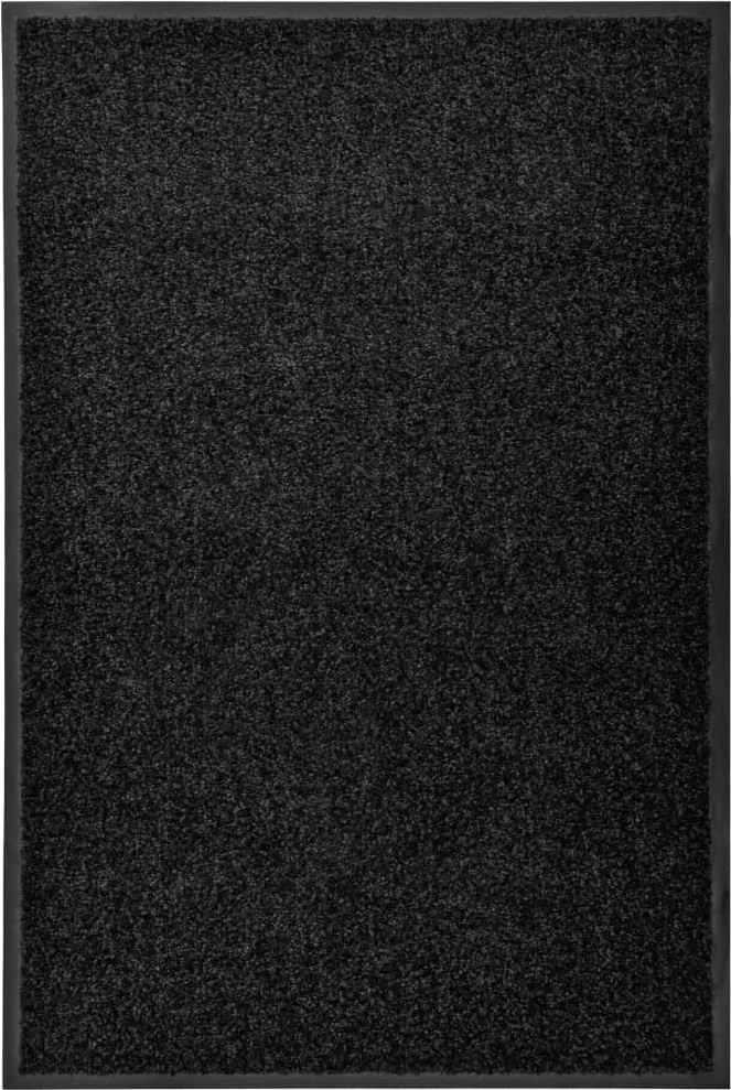 vidaXL fekete kimosható lábtörlő 60 x 90 cm