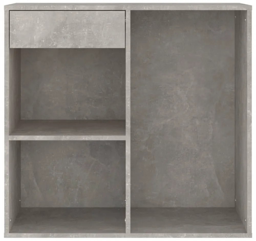 betonszürke szerelt fa pipereszekrény 80 x 40 x 75 cm