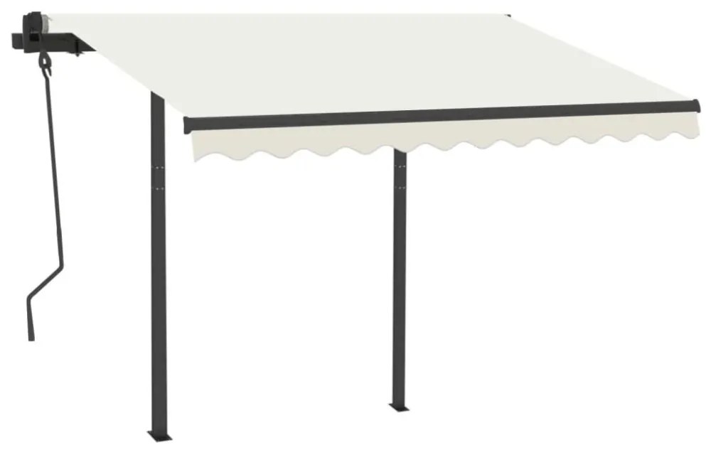antracitszürke vas napellenzőrúdszett 300 x 245 cm