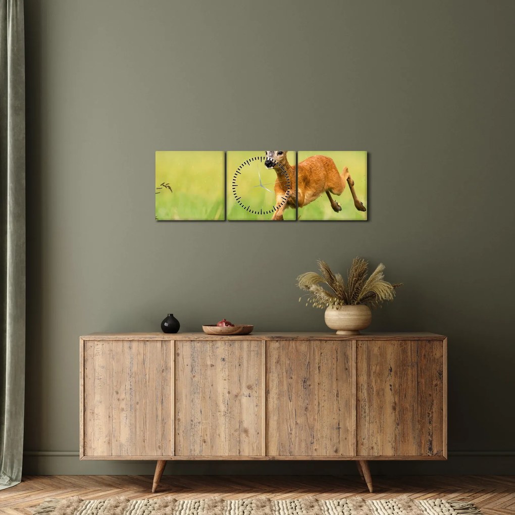 Kép - Őz (órával) (90x30 cm)