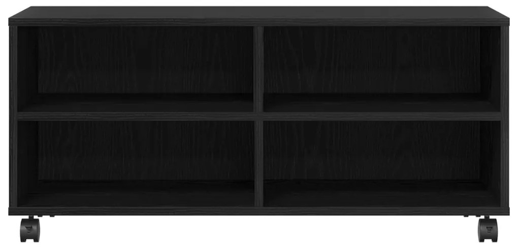 TV Szekrény Fekete 90x35x35 cm Mérnöki Fa