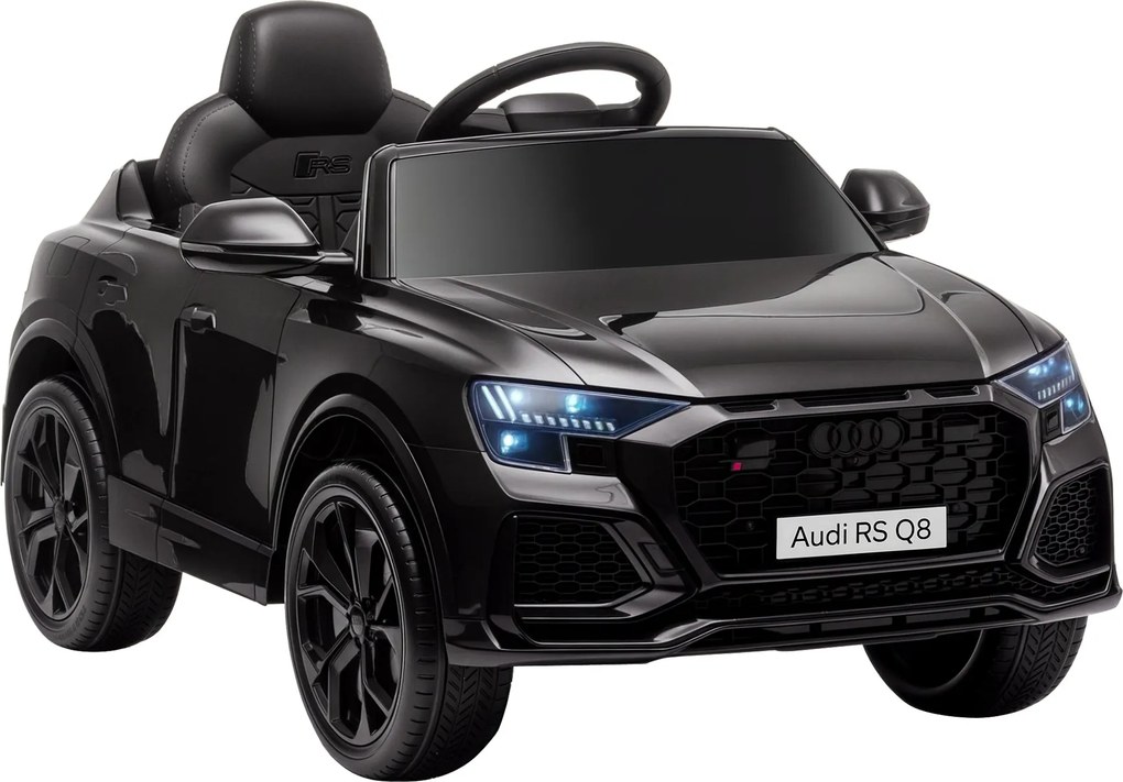 HOMCOM Gyerek Elektromos Autó 3 Éves Kortól, Licencált Audi RS Q8, 6V Akkumulátor, 2 Motor, Távirányító, Zene, MP3, Duda és Fények, Max Sebesség 3 km/