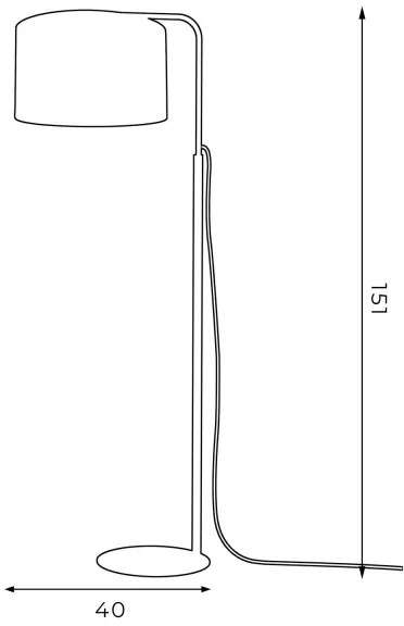 Állólámpa ARDEN 1xE27/60W/230V fehér