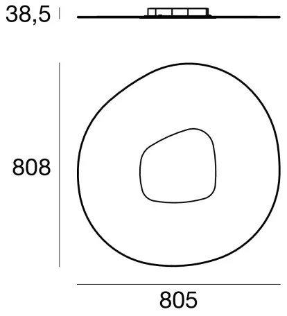 Linea Light 90347- LED Mennyezeti lámpa ANTIGUA LED/46W/230V 80,8 cm CRI 90 fehér