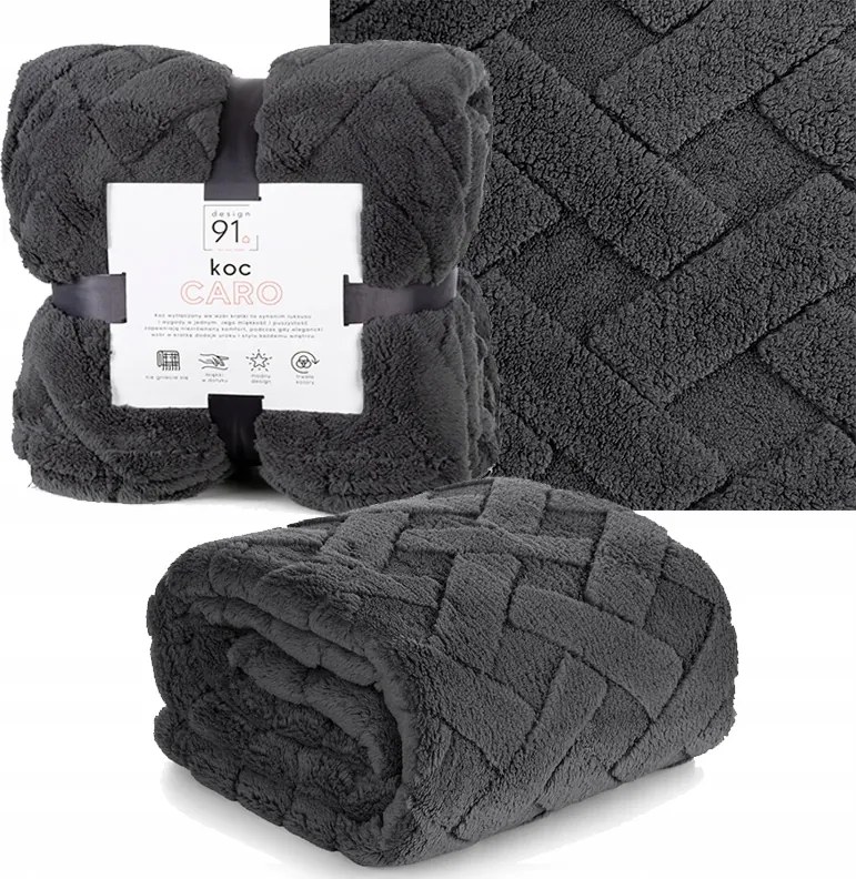 Caro Ágytakaró Takaró 170x210 Meleg Acél Puha Bolyhos