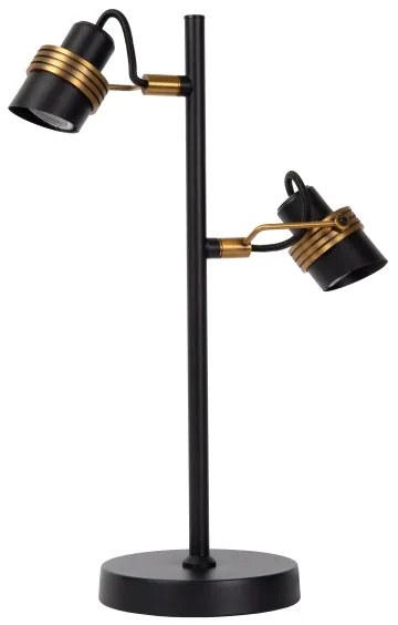 Lucide 34544/02/30 - Asztali lámpa TUNDRAN 2xGU10/5W/230V fekete
