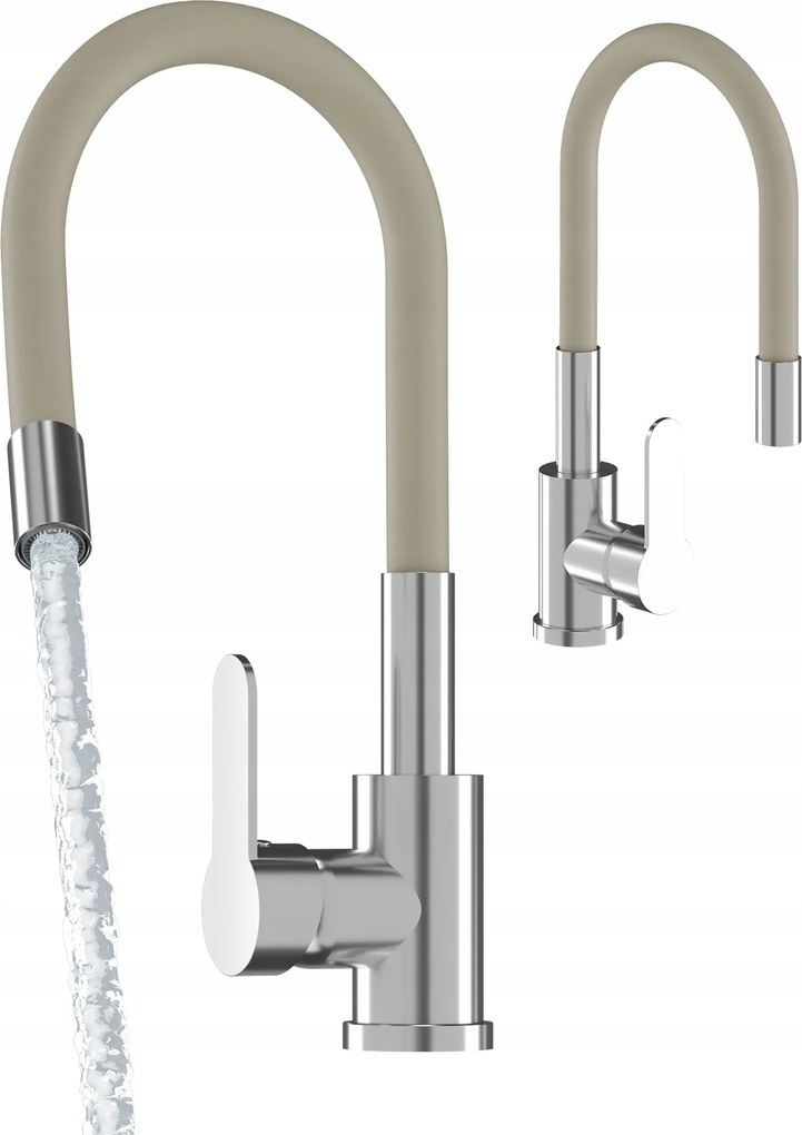 Flexibilis Konyhai Csaptelep Bézs Kifolyócső Csaptelep Mosogatóhoz Grado