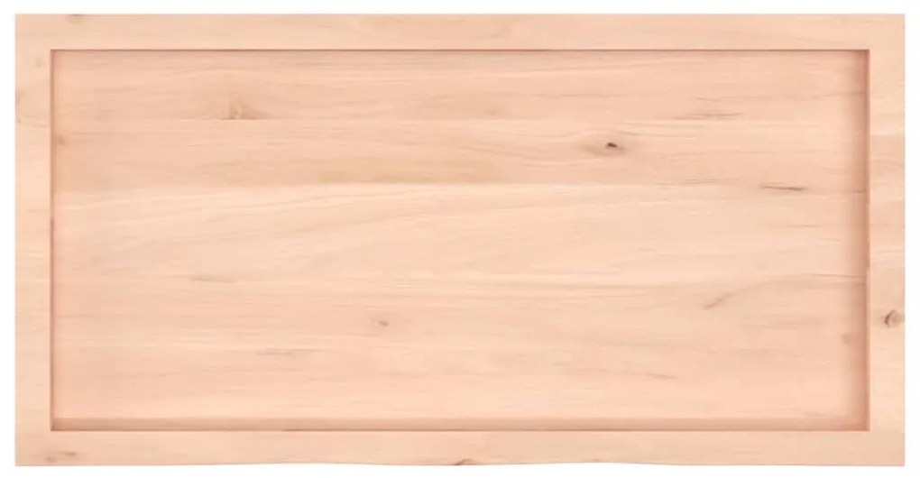 kezeletlen tömör fa fürdőszobai pult 100x50x(2-4) cm