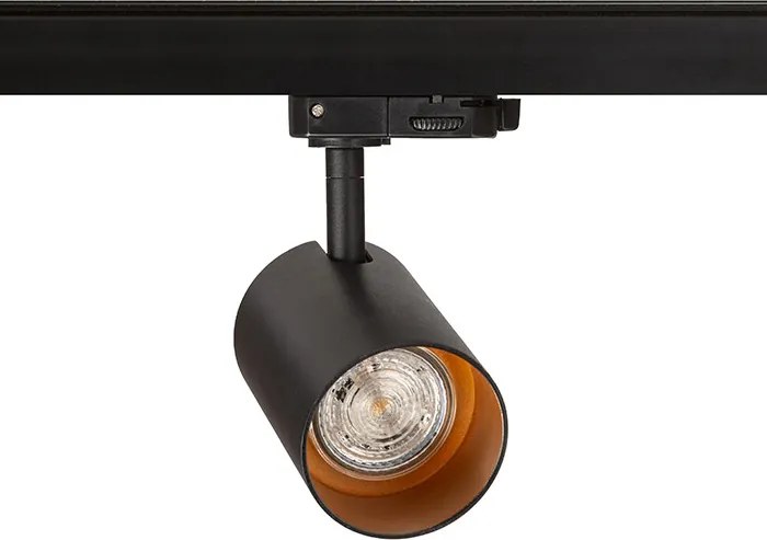 RENDL CONNOR háromáramkörös sínre fekete/aranysárga 230V LED GU10 10W