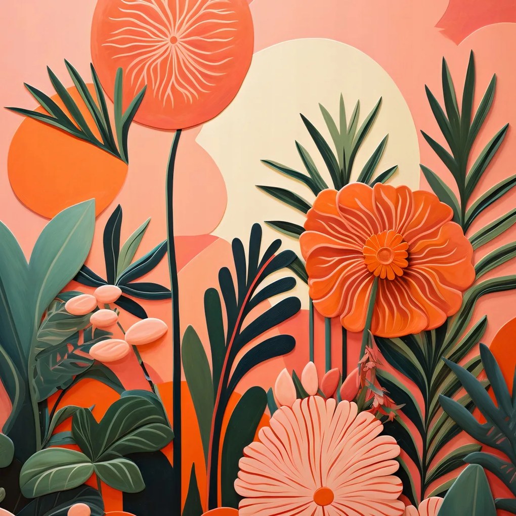 Poszter 30x30cm Korall kert