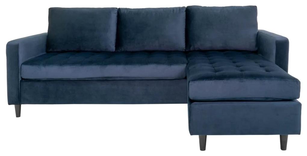 FIRENZE II kék bársony kanapé
