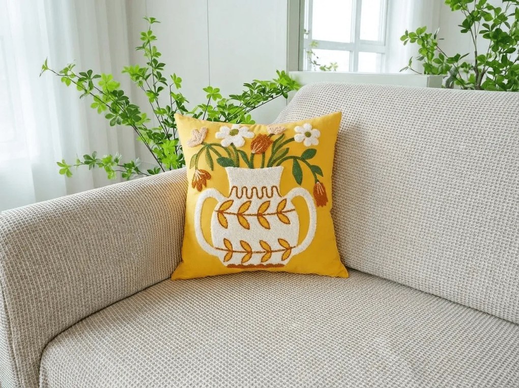 Párnahuzat VAZONIE 45x45 cm, sárga