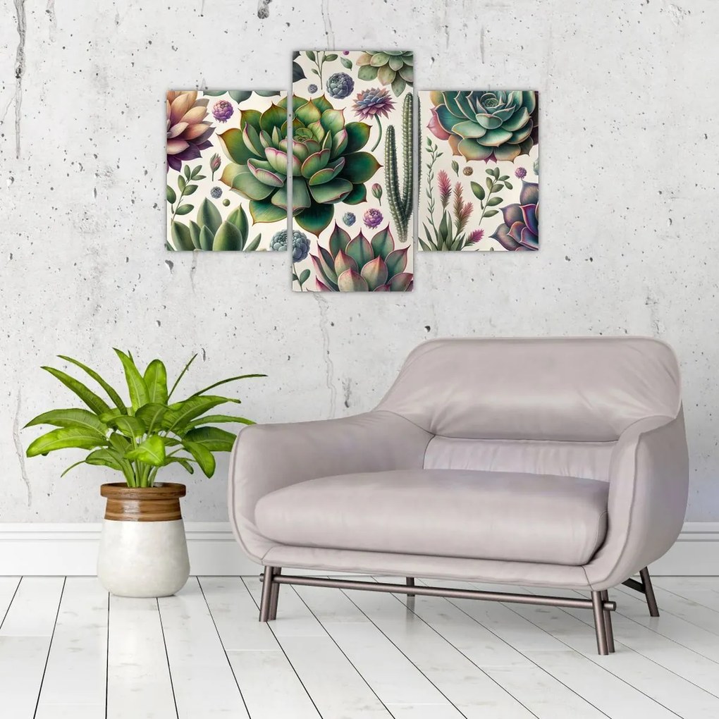 Kép - Pozsgás növények (90x60 cm)