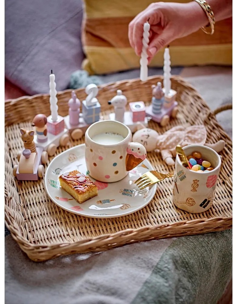 Kőedény gyerek étkészlet 3 db-os Sweets – Bloomingville Mini