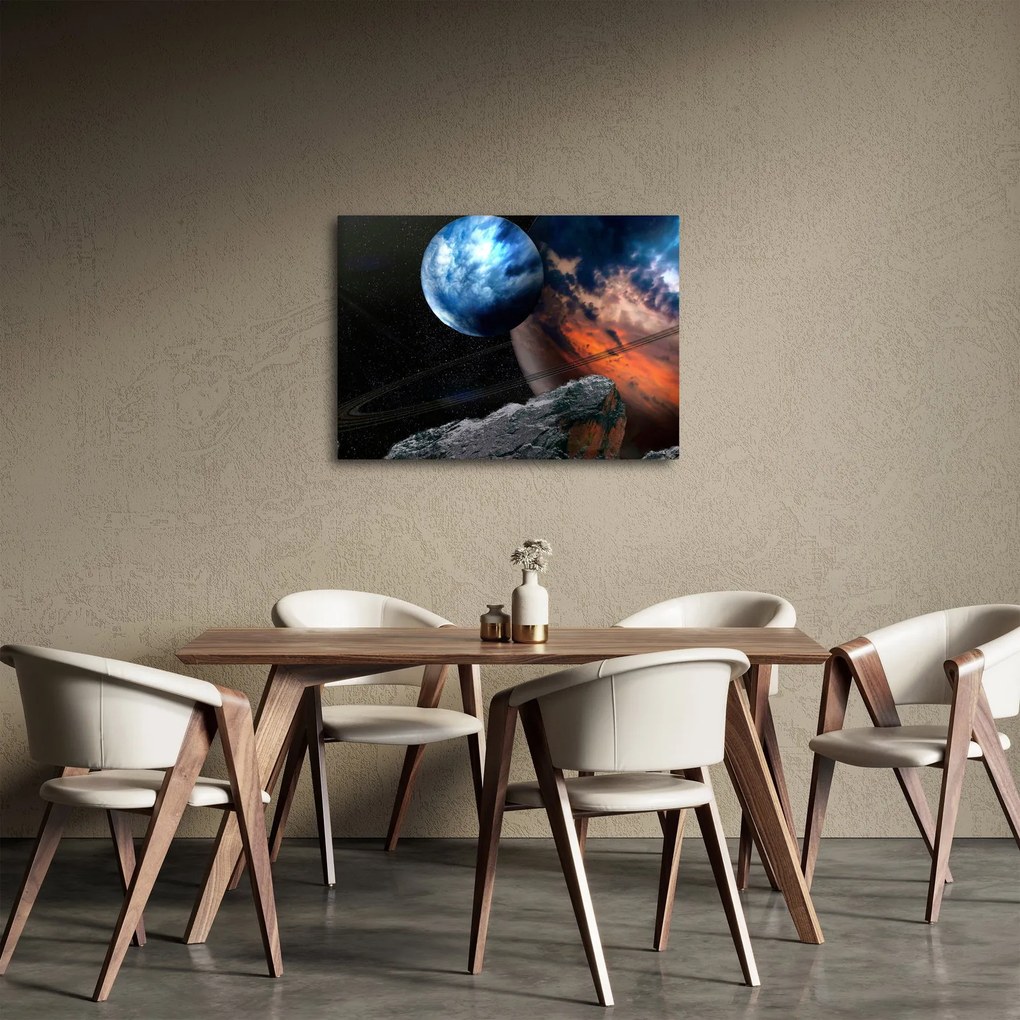 Egy bolygó képe az űrben (70x50 cm)