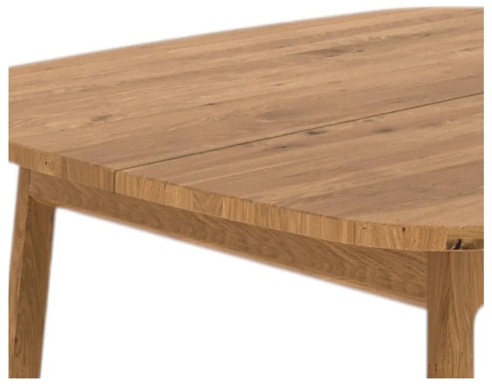 Natúr színű tölgyfa bővíthető étkezőasztal 100x120 cm Twig – The Beds