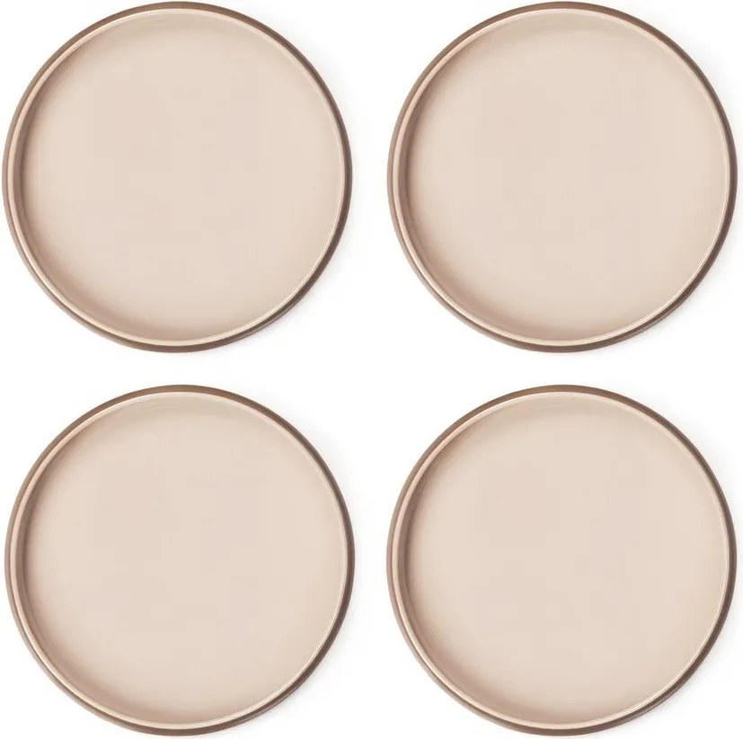 Bézs kőedény tányér készlet 4 db-os ø 22 cm Terra Rondo – Bonami Selection