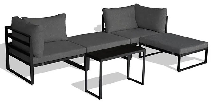 Kerti Garnitúra, Fém + Szövet, Szürke. AZ-L1761 GREY