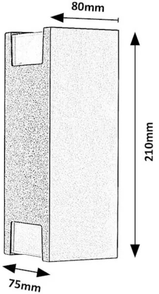 Rabalux 77055 - Kültéri fali lámpa CERNON 2xGU10/7W/230V IP44 fekete