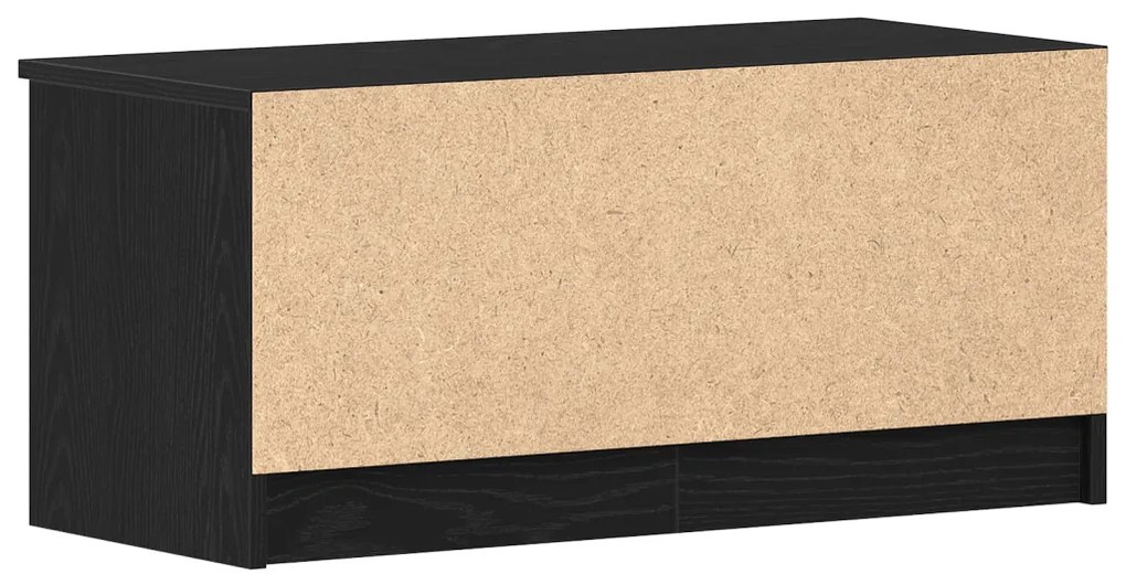 TV Szekrény 2 db Fekete Tölgy 80x35x36,5 cm Feltárt Fa