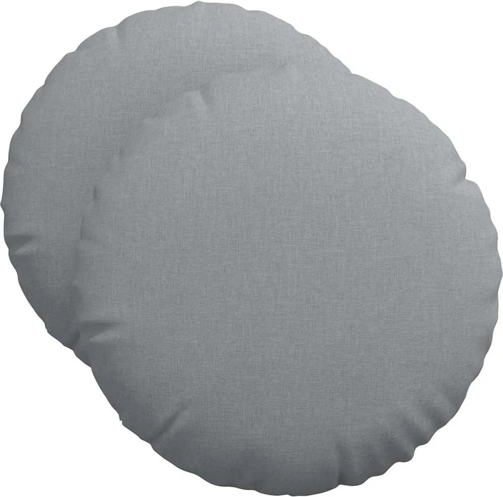 vidaXL Ülőpárnák 2 pcs Világosszürke Ø50 x 19 cm szövet