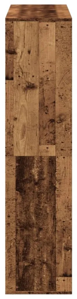 antik fa színű szerelt fa térelválasztó 100 x 33 x 135 cm