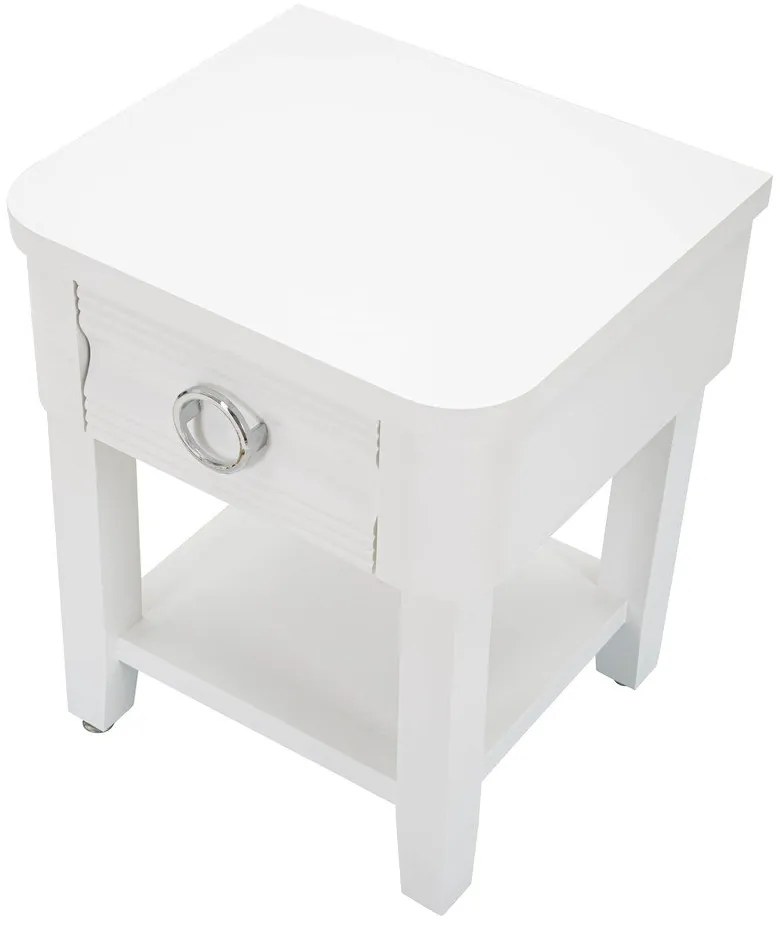 Fehér jegenyefenyő éjjeliszekrény Shine – Mauro Ferretti