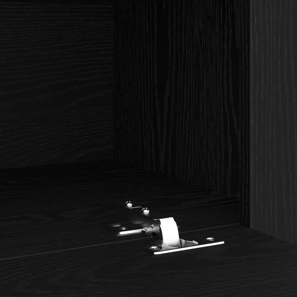 vidaXL TV szekrény Fekete tölgy 120 x 35 x 40 cm Faanyag