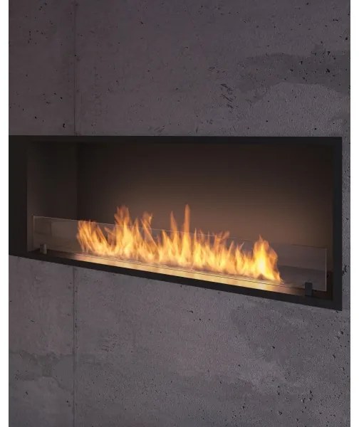 InFire - Beépített BIO kandalló 49,4x124,4 cm 6kW fekete