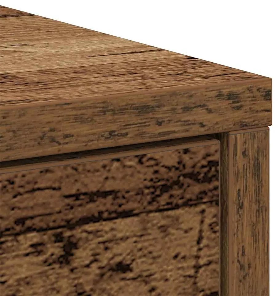 antik fa szerelt fa tálalószekrény fiókos 80x34x76 cm