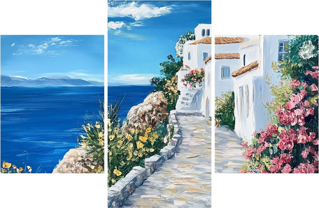 Kép - Sikátor a tenger mellett (90x60 cm)