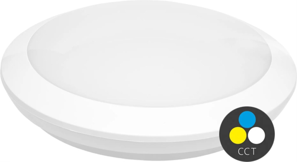 Ecolite mennyezeti Led lámpatest Em vészvilágítással 18W 1410lm Cct IP66 IK10 WHST706/EM