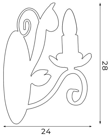 Fali lámpa LUCE 1xE14/60W/230V