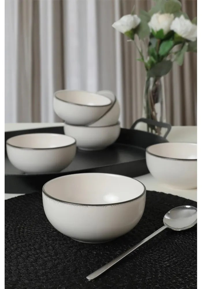 Fehér kerámia tálka szett 6 db-os – Hermia
