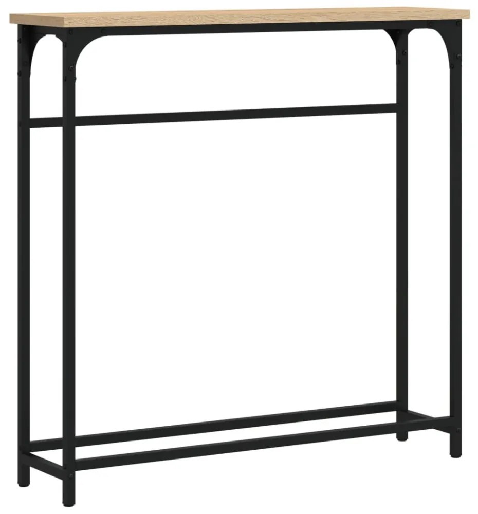 sonoma tölgyfa konzolasztal 75 x 19,5 x 75 cm rétegelt fából